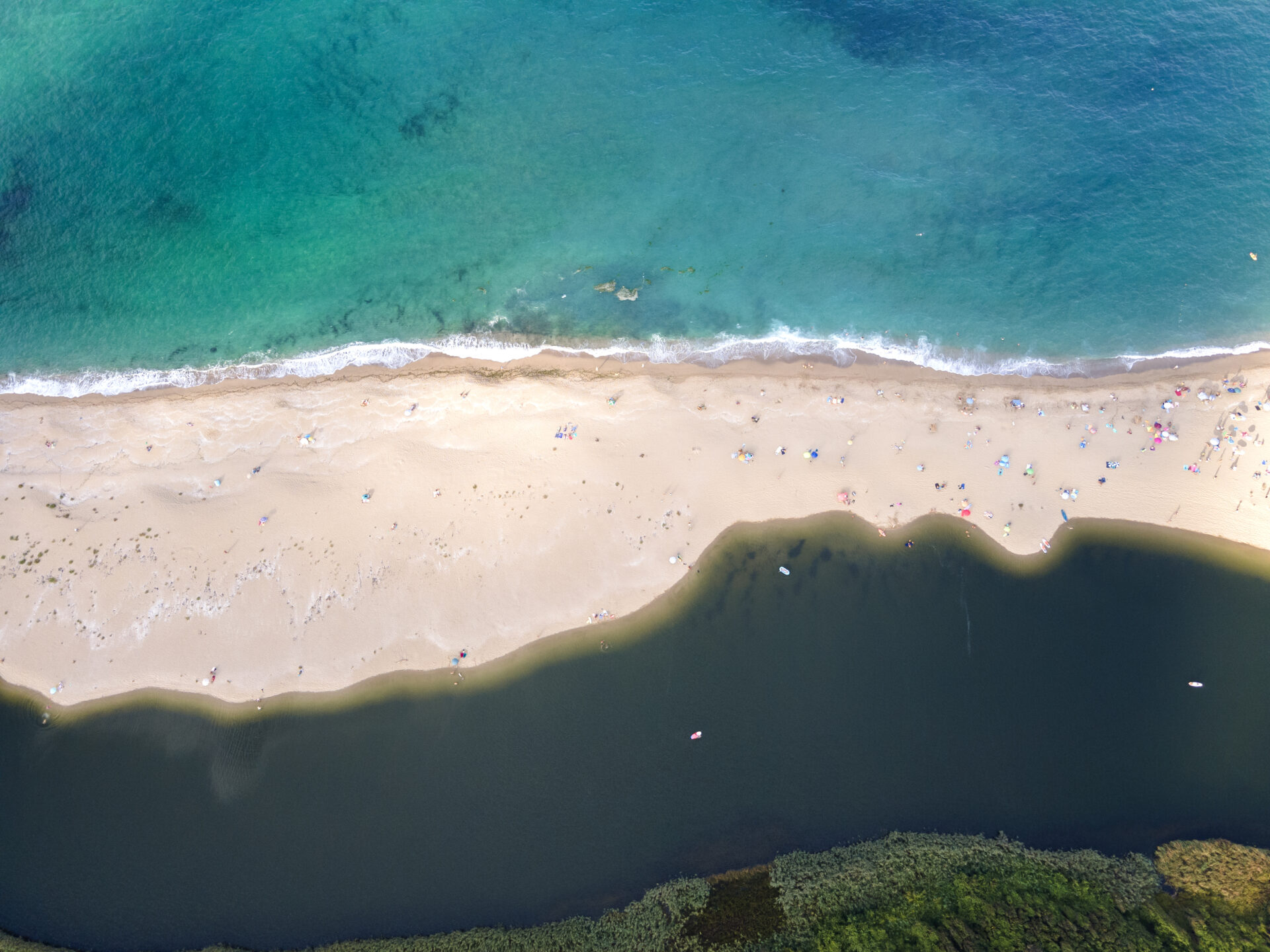 Beach at the mouth of the Veleka River, Bulgaria