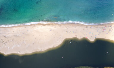 Beach at the mouth of the Veleka River, Bulgaria