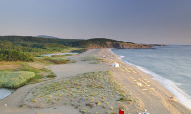Splashing waves on the beach - Bulgarian seaside landscapes