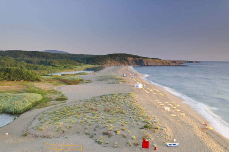 Splashing waves on the beach - Bulgarian seaside landscapes